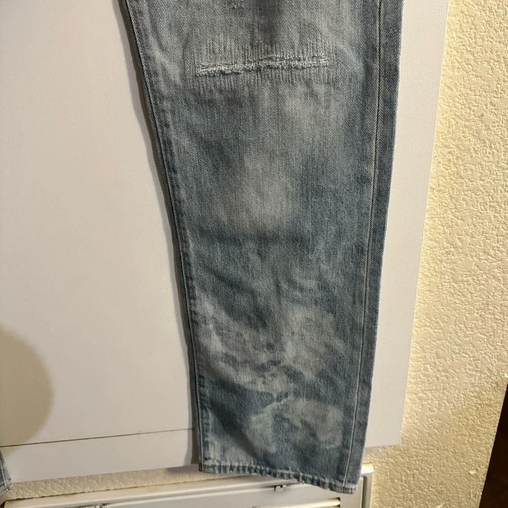 Polo Ralph Lauren Mens Varick Slim Straight Sun Faded Distressed Rope Dyed Jeans